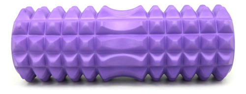 Rodillo De Yoga Pilates Masajeador Foam Texturado Relaja Color Violeta