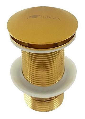 Válvula Click Ralo Inteligente Clic 4cm Lavabo Dourado Metal