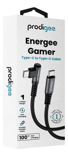 Cable Datos Prodigee Usb-c A Usb-c Angulo 90 1.8m Trenzado