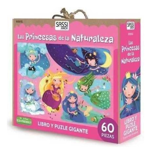 Princesas De La Naturaleza, Las Puzzle Gigante Y Libro 60 Pi