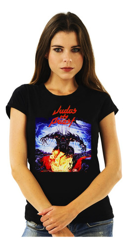 Polera Mujer Judas Priest Jugulator Metal Impresión Directa