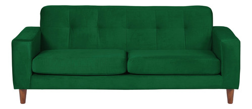 Sofa Salerno 3c Tela  Velvet  Verde