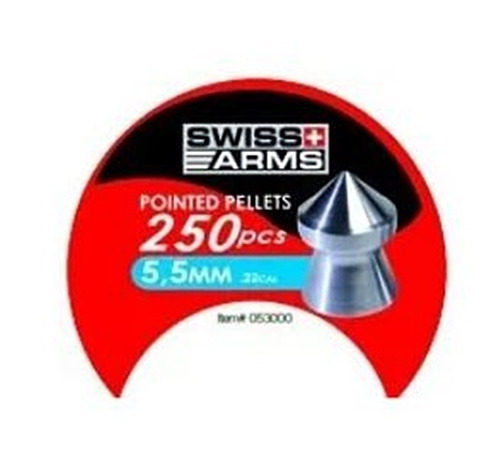 Balines Swiss Arms 5,5mm Pointed X 250 Unidades