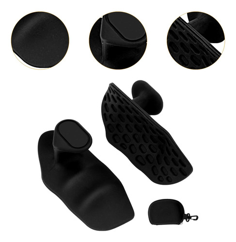 Almohadillas De Agarre De Levantamiento De Pesas Negro