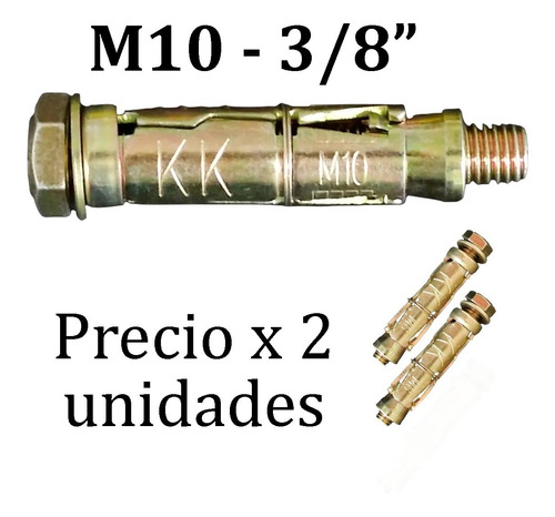 Ramplug Metalico 3/8  - M10  Precio 2 Ramplug