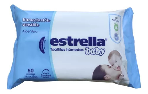 Toallitas Húmedas Estrella Baby Humectación Sensible X 50 Un