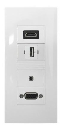 Placa De Pared Con Usb/vga/3.5/hdmi - Faceplate