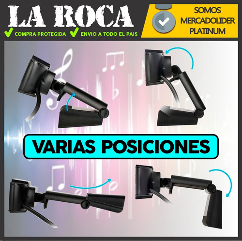 Imagen 7 de 10 de Camara Web Hd 720 Microfono Webcam Zoom Streaming Pc Cuo