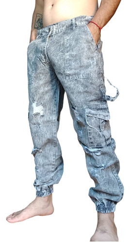 Jeans Pantalón Joggers Hombre Ancho Tascan 