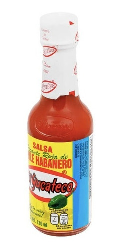 Salsa Picante El Yucateco Roja Chile Habanero 120ml 12 Pack