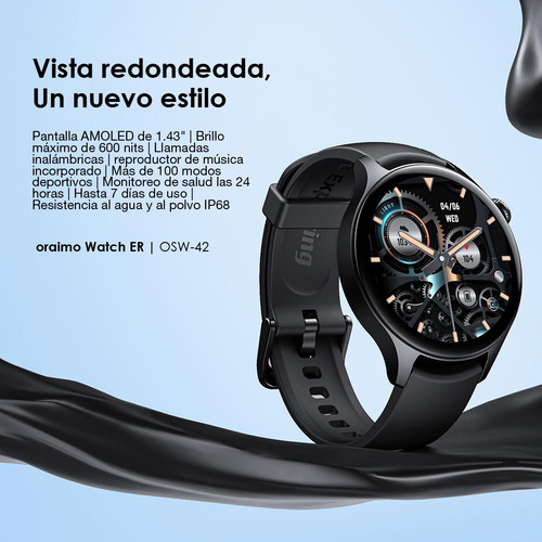 Reloj Inteligente Oraimo / Smart Watch Er Osw-42 Negro