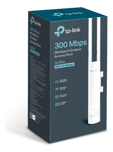 Punto Acceso Tplink Eap110 Exterior Access Point Poe 2.4ghz