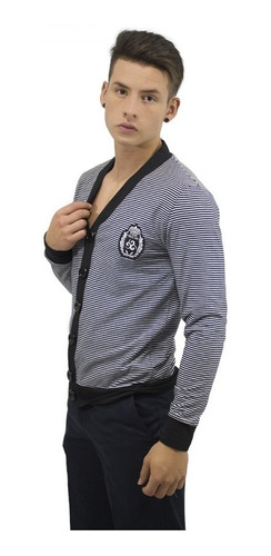 Buzo Funk Hombre Color Gris Rayas Talla L