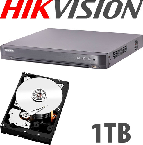 Kit Dvr Inteligente 4 Ch Hikvision Audio Hd + Disco De 1 Tb 