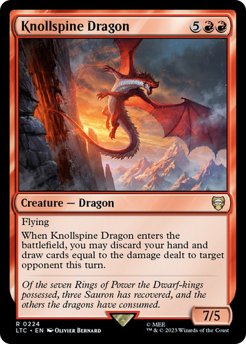 Magic Knollspine Dragon The Lord Of The Rings 