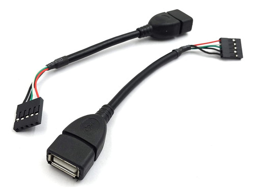 2 Cables De 5 Pines A Hembra Usb De Placa Base