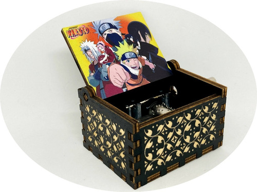 Caja Musical Naruto Uzumaki Animé Akatsuki Antiguedad Color