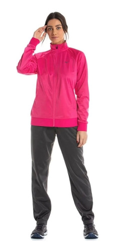 Agasalho Feminino Mizuno Basic Root Pink/cinza