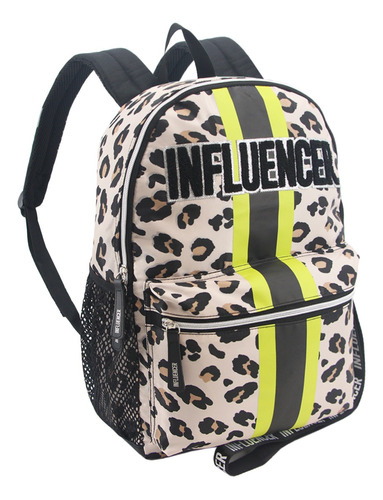 Mochila Influencer Animal Print Lsyd 17p Urbana Escolar