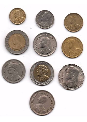 Tailandia Lote 10 Monedas Diferentes Antiguas