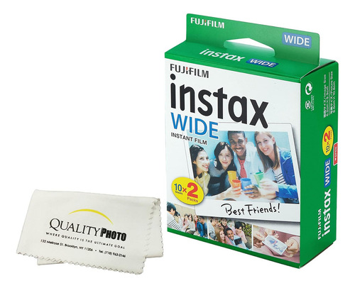 Fujifilm Instax Wide Instant Film - Paquete De 2 (20 Exposiciones) Para Cámaras Instax