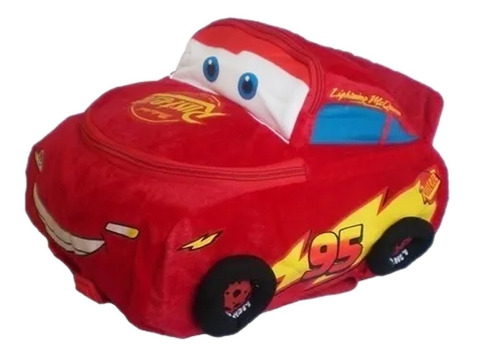 Morral Cars Peluche Rayo Mcqueen Maleta Niños Escolar