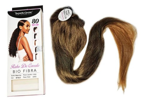 Aplique Rabo De Cavalo Cabelo Liso Bio Fibra Fashion Mt1b/27