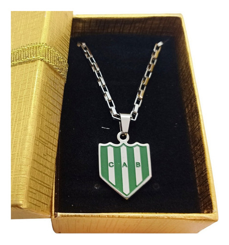 Collar / Cadena De Acero Quirúrgico Escudo Banfield Color 