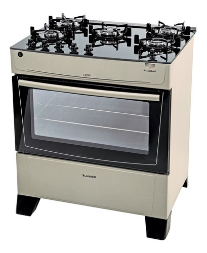 Cocina A Gas James 5h C 695 V Titanium - Laser Tv