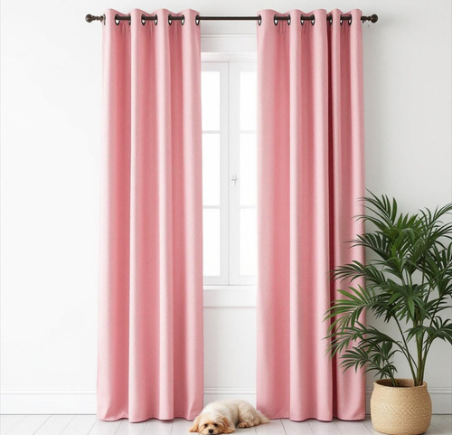 Nx Cortinas Blackout Argollas Largas Tipo Hotel~ Varios