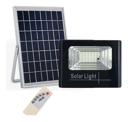 Reflector Led Con Panel Solar 30w Control Remoto