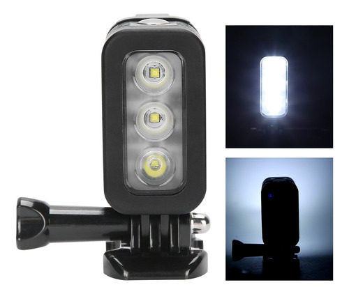 Mini Subacuático Buceo Luz De Relleno Led Clip Para Gopro He