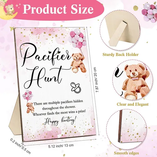 Juego De Baby Shower Baby Shower De Pacifier De 51 Pcs Roowe