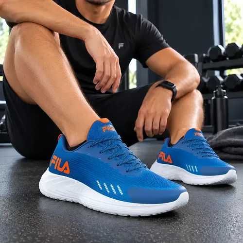 Tenis Fila Sprint Leve Masculino Esportivo Academia Treino Azul Noturno/azul Petroleo Mesh 41 41