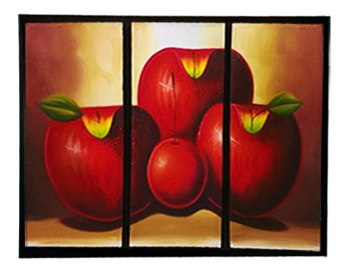 Manzanas Rojas Al Oleo 100x75cm
