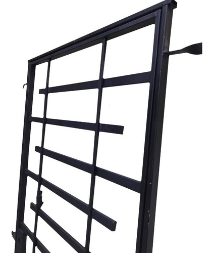 Puerta Reja Hierro Cuadrado Cerradura Con Marco 90x200
