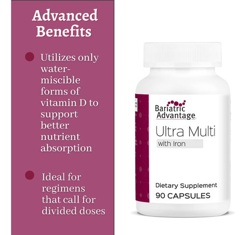 Suplemento Bariatric Advantage Ultra Multi Com 90 Cápsulas D