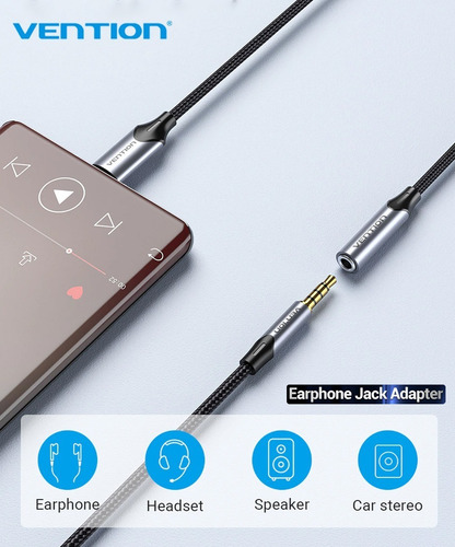 Imagen 3 de 5 de Usb 3.1 Tipo C - Mini Jack 3.5mm Audio & Microfono Dac Chip