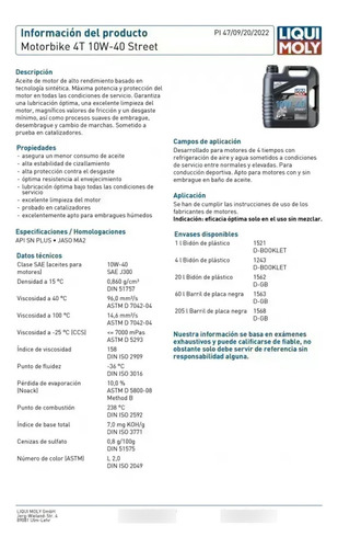 Kit Mantención Sintético Kawasaki 636 Zx10 Zx6r