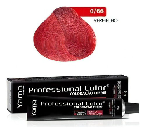  Coloração Yamá Professional Nano Infusion 60g Todas As Cores Tom 0/66 MIX VERMELHO COLOR