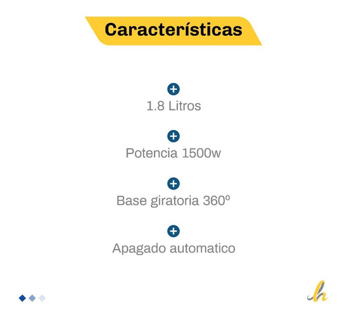 Imagen 3 de 3 de Pava Eléctrica Kanji Kjh-pe0152s 1.8 L Acero Inox Lh
