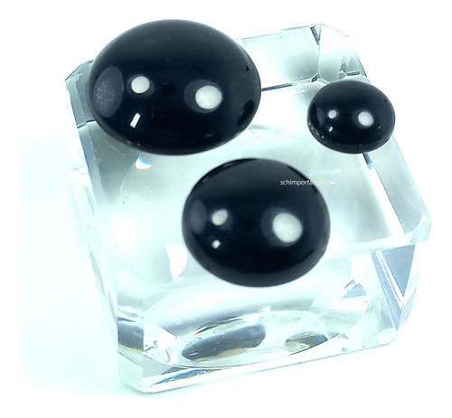 Imagen 6 de 6 de Ombliguera Obsidiana Natural Reiki, Chakras Varanasi 1,6 Cm