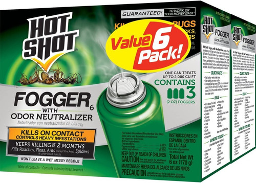 Hot Shot Fogger Mata Cucarachas Bichos Fumigador Nebulizador