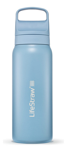 Botella Filtro De Agua Aislada Acero Inoxidable 24 Oz Azul