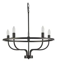 Comprar Candelabro Negro 5 Luz Moderna Lampara Granja Comedor Mate