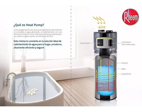 Termotanque Electrico Inteligente Rheem Heat Pump 160 Litros