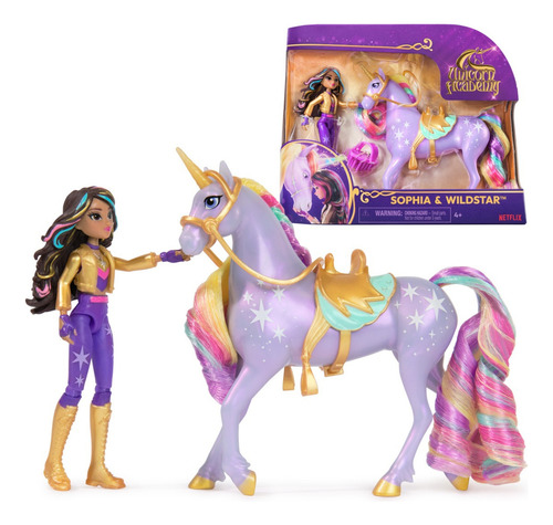 Set Sophia Y Wildstar Con 2 Accesorios De Equitación Y Peine Unicorn Academy