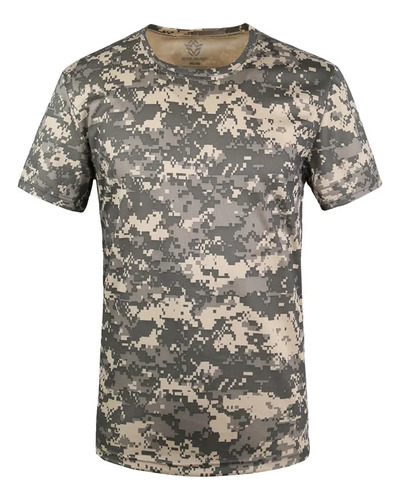 Camiseta Táctica De Camuflaje Militar De Manga Corta Dry Arm