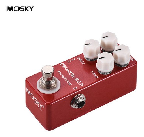 Pedal De Efecto Mosky Crunch Red Distortion Para Guitarra