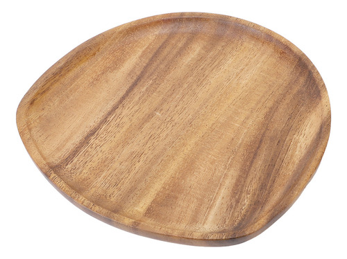 Plato Llano De Madera De Nogal De 20 Cm X 20 Cm, Único, Esti
